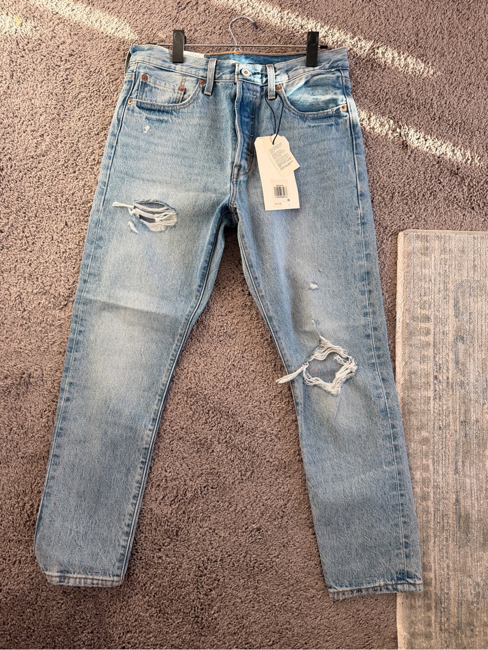 Levi's Light Blue 501 Skinny Jeans with Tags